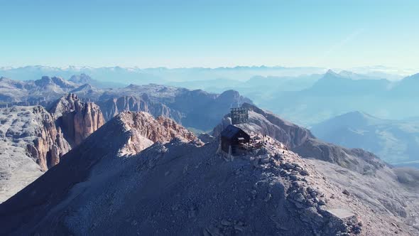 Flying over the Sella Group in the Dolomites