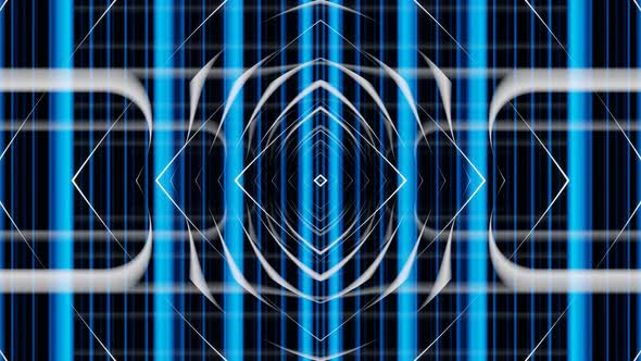 VJ Loop Abstract Background of Divergent White Blue Waves