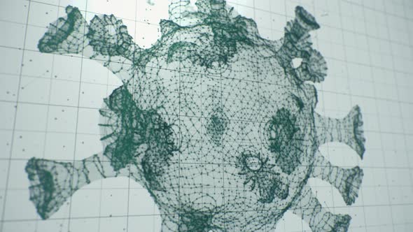 Coronavirus Microbe Cell Model Software Analysis On A Microscopic Level alt