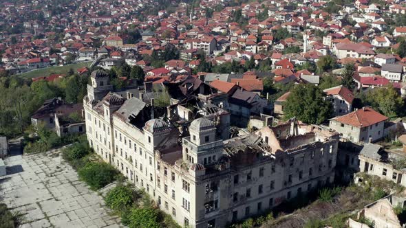 Aerial View Sarajevo Bosnia and Herzegovina