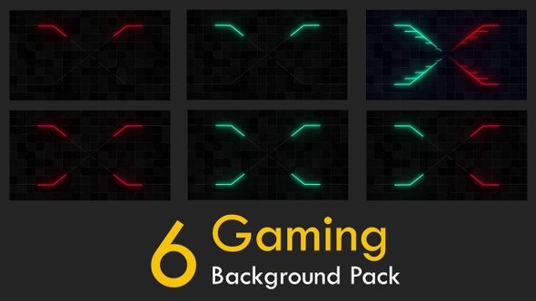Neon Gaming Background Pack