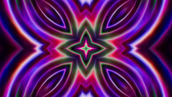 Blinking Colorful Light Kaleidoscope 4K 02