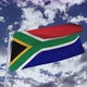 South Africa Flag With Sky 4k - VideoHive Item for Sale