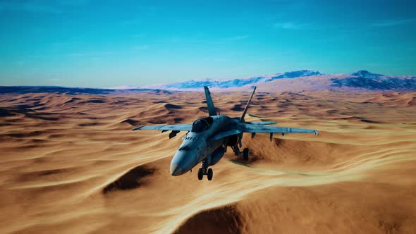 American Military Plane Over the Desert