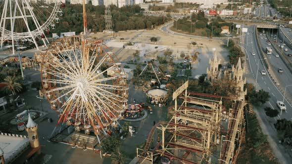 Theme Park Background Scene