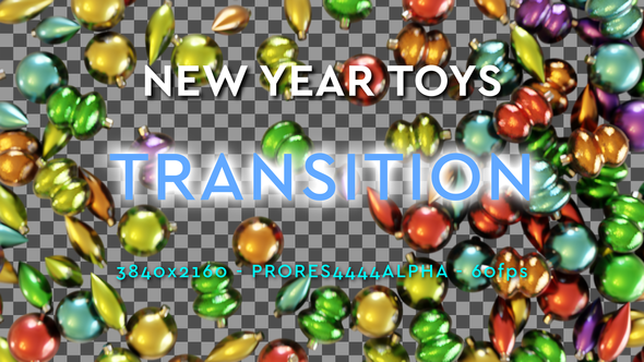 New Year toys transition | UHD | prores4444+alpha | 60fps