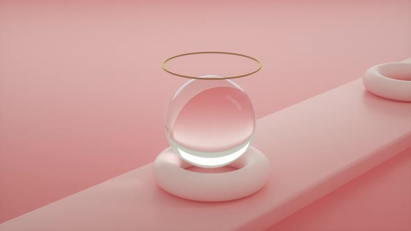 3D Liquid Sphere Infinite Loop Animation