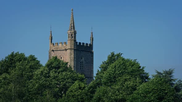 Church And Trees On Sunny Day