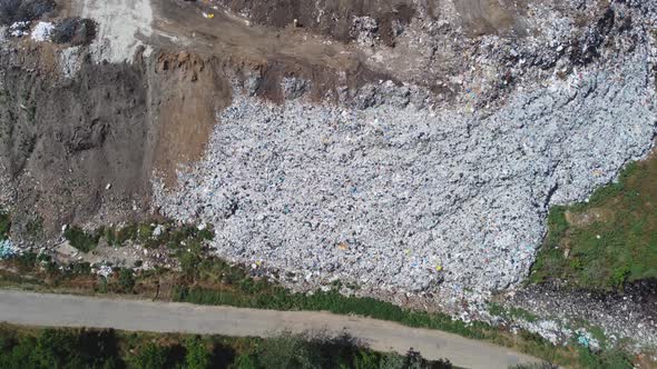 Aerial View of Huge Rubbish Dump