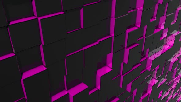 Modern Colorful Pink Cubes Background