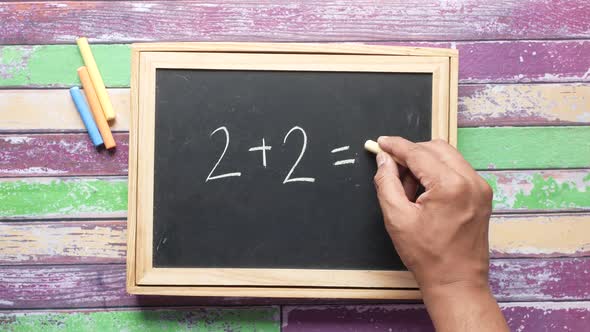Mistake in Math Formula on Chalkboard Education Concept