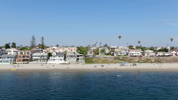 Aerial View of Mission Bay and Beaches in San Diego, California. USA