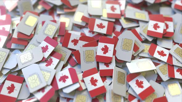 SIM Cards with Flag of Canada