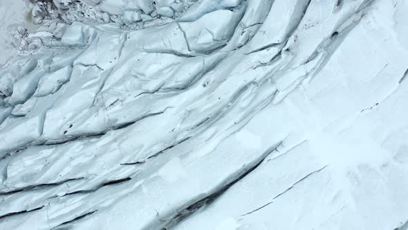 A Huge Glacier in Iceland During the Winter a Popular Tourist Attraction