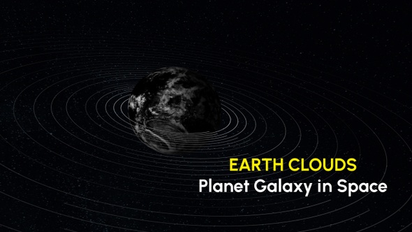 Earth Clouds Planet Galaxy in Space Motion