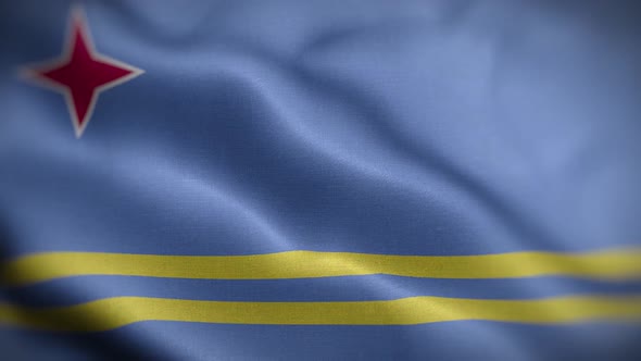 Aruba Flag Textured Waving Front Background HD