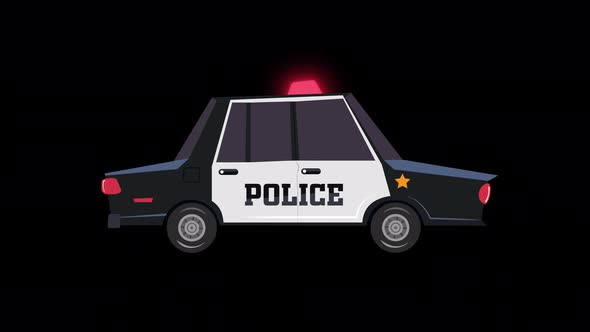 4K Police Car Animation