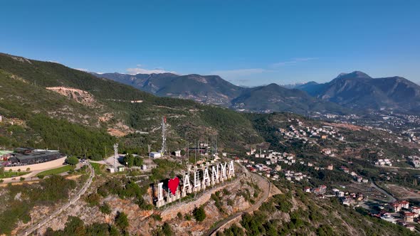 Turkish Park of Alanya Aerial View 4 K