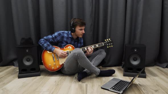 Musician playing guitar