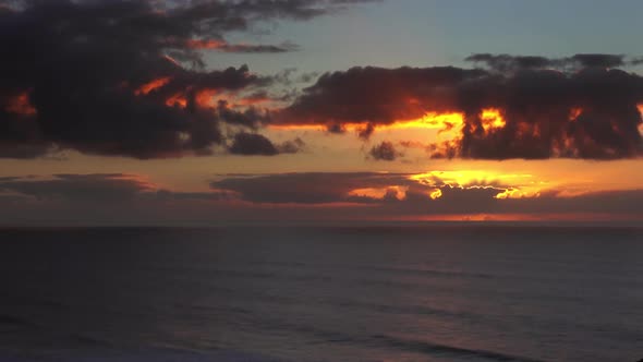 Sunset in Atlantic Ocean, Morocco Coast