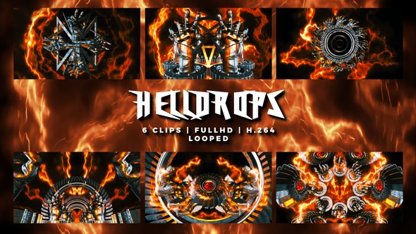 Helldrops - Vj Loops Pack (6 In 1)