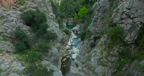 Aerial Shot of the Epic Goynuk Canyon in Kemer Turkey