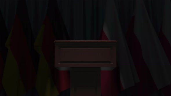 Flags of Poland and Germany alt