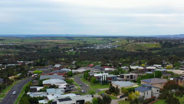 AERIAL Highton, Geelong Australia And Surrounding Rural Landscape