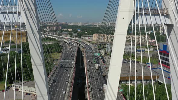 Cablestayed Bridge with Cars