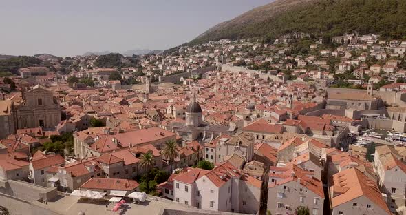 AERIAL: Dubrovnik Fort in Croatia