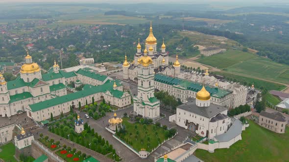 Aerial Pochaev Monastery