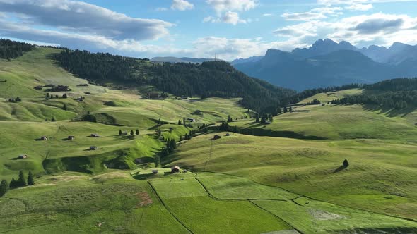 Beautiful summer day in the Dolomites mountains