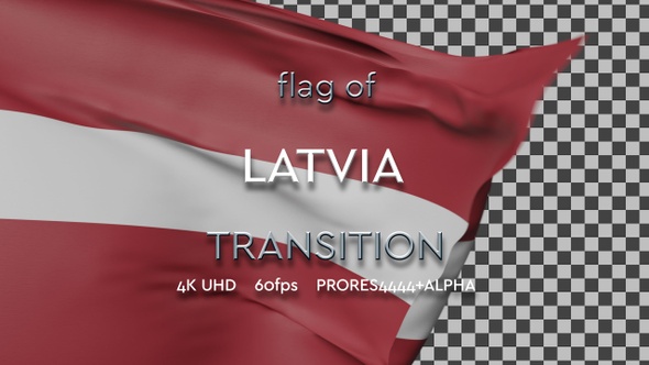 Flag of Latvia transition | UHD | 60fps