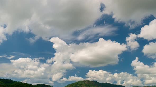 Blue sky white clouds Cloudscape timelapse Amazing summer blue sky Time Lapse