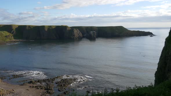 Panoramic view of the North Sea coastline