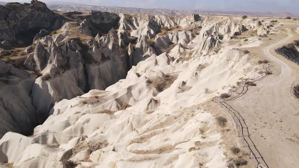 Cappadocia Landscape Aerial View. Turkey. Goreme National Park