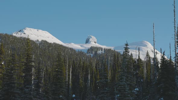 Beautiful Snow Covered Landscape in Canadian Mountain Nature