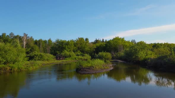 River in a Beautiful Day