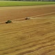 Grain Harvesters Work in Field in Russia - VideoHive Item for Sale