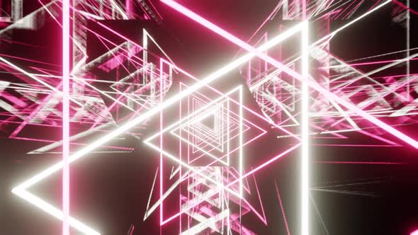 Purple And Silver Triangles Party Background Vj Loop HD