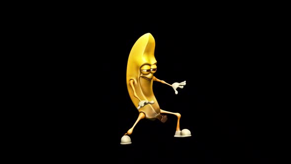 Fun Banan  Looped Dance with Alpha Channel and Shadow alt