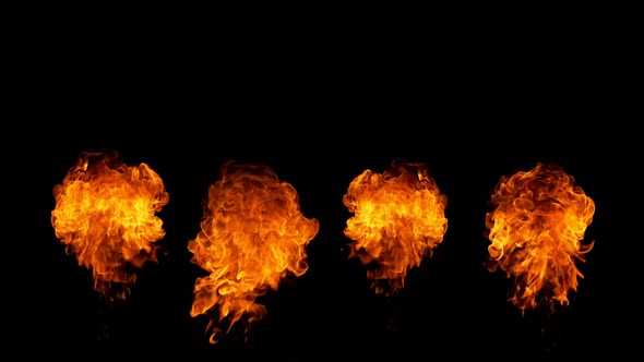 Super Slow Motion Shot of Fire Flames at 1000Fps.