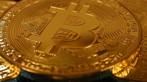 Golden Bitcoin Coins