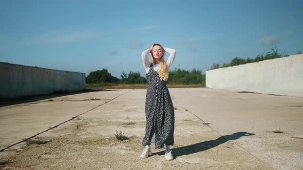 A Young Girl Enjoys Freedom