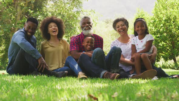 Happy family spending time together at home