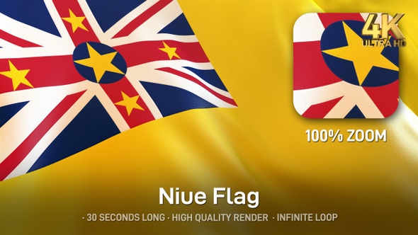 Niue Flag - 4K