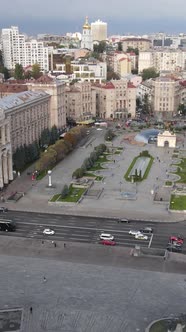 Vertical Video Kyiv Ukraine Independence Square Maidan