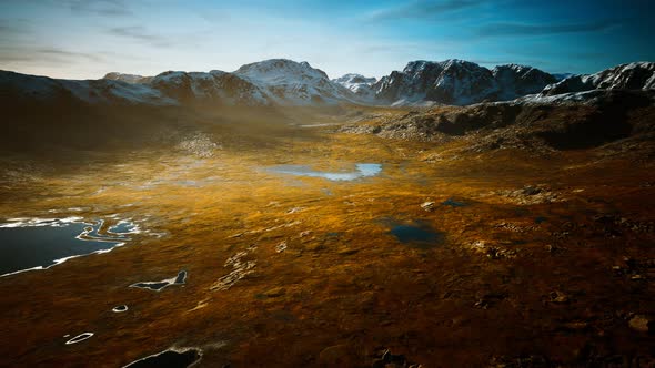 Small Lakes in Canada Near Mountains