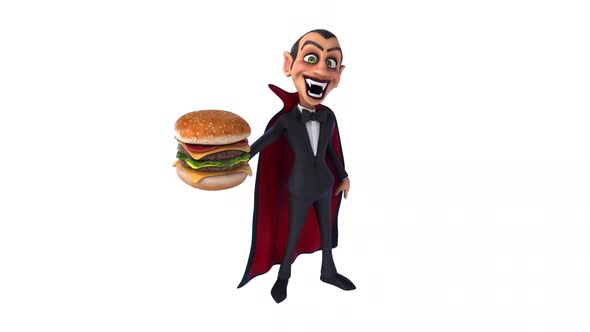 Fun 3D cartoon vampire with alpha