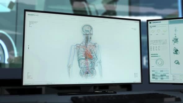 Anatomical examination system is checking the organ heath of the patient alt